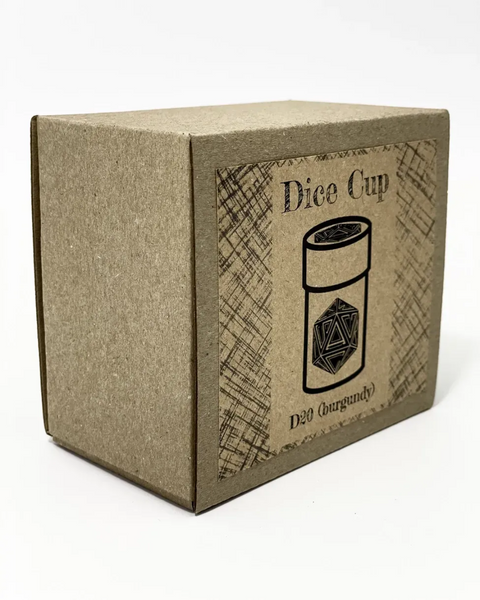 Стакан для кубиків D20 бургунді Dice Cup pi-dc006 фото