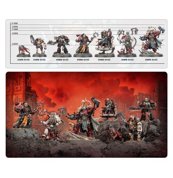 Набір мініатюр WARHAMMER 40000: CHAOS SPACE MARINES - HURON BLACKHEART AND THE MASTERS OF THE MAELSTROM 99120102225 фото