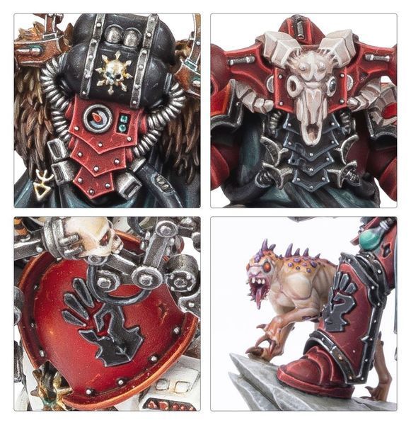 Набір мініатюр WARHAMMER 40000: CHAOS SPACE MARINES - HURON BLACKHEART AND THE MASTERS OF THE MAELSTROM 99120102225 фото