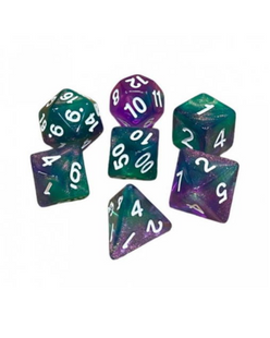 Набор кубиков - Double Glitter 7 Dice Set - Green-Pink g7dglitdc11 фото