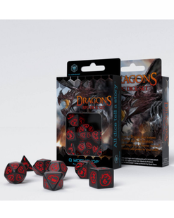 Набір гральних кубиків Dragons Onyx Dice Set SDRA05 фото