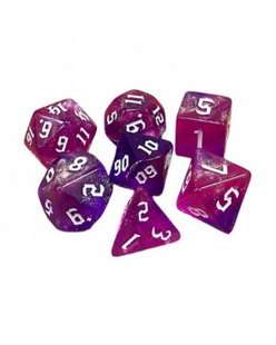 Набор кубиков - Double Glitter 7 Dice Set - Pink-Purple g7dglitdc03 фото
