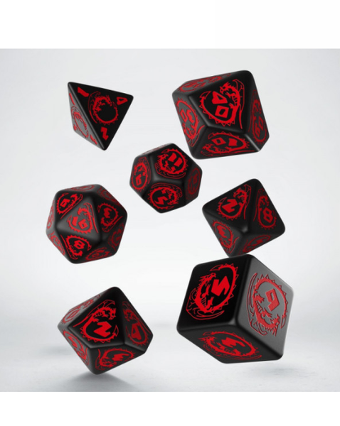 Набір гральних кубиків Dragons Onyx Dice Set SDRA05 фото