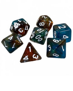 Набор кубиков - Double Glitter 7 Dice Set - Red-Blue g7dglitdc10 фото