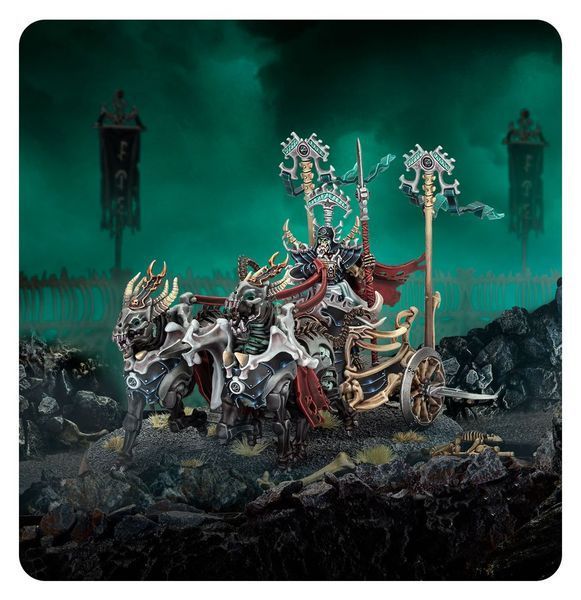 Мініатюра AGE OF SIGMAR: OSSIARCH BONEREAPERS - LIEGE-KAVALOS ON WAR CHARIOT 99120207200 фото