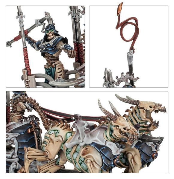 Мініатюра AGE OF SIGMAR: OSSIARCH BONEREAPERS - LIEGE-KAVALOS ON WAR CHARIOT 99120207200 фото