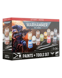 Набор WARHAMMER 40000: 40K PAINTS + TOOLS ENG/SPA/PORT/LATV/ROM 52170199002 фото