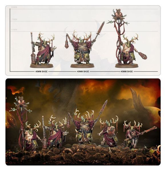 Набор миниатюр MAGGOTKIN OF NURGLE: PUTRID BLIGHTKINGS 99120201210 фото