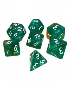Набір кубиків - Double Glitter 7 Dice Set - Blue-Aqua g7dglitdc01 фото