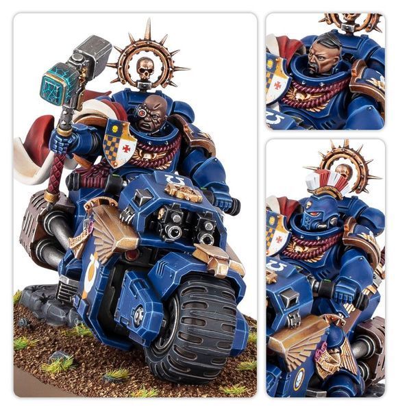 Миниатюра WARHAMMER 40,000: SPACE MARINES &mdash; CAPTAIN ON BIKE 99120101499 фото